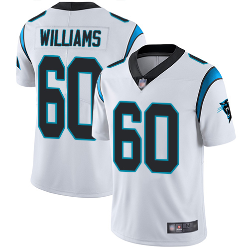 Carolina Panthers Limited White Men Daryl Williams Road Jersey NFL Football #60 Vapor Untouchable->carolina panthers->NFL Jersey